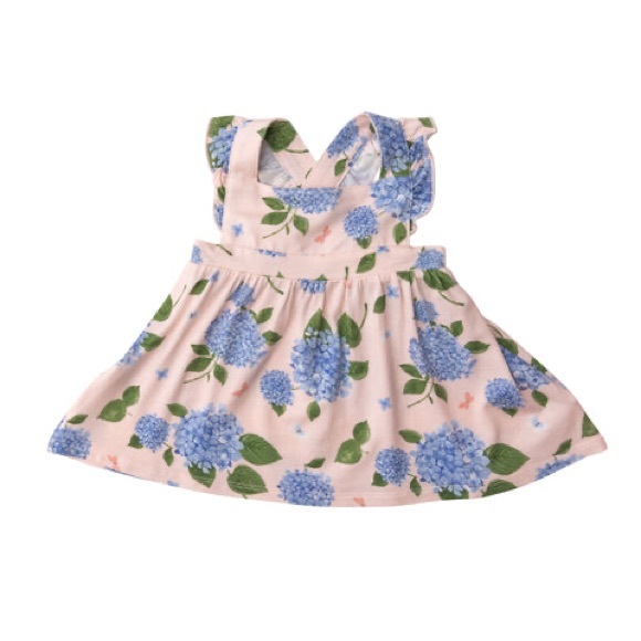 🆕 Angel Dear Hydrangea Bamboo Pinafore Top & Bloomer Set Size 12-18M G12 - Picture 6 of 8